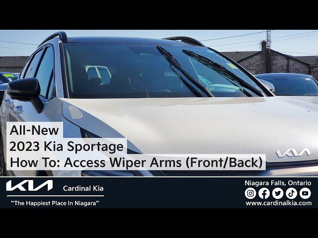 All-New 2023 Kia Sportage | How To Access Front & Back Wiper Arms (Push-Button Start)!