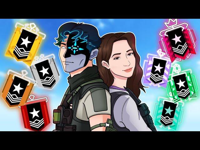 Spoit & Alicia 2v5 vs EVERY RANK (Rainbow Six Siege)