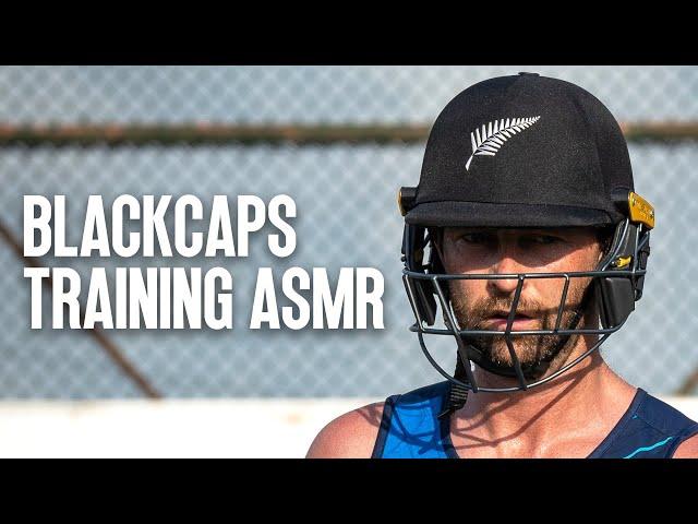 New Zealand BLACKCAPS cricket training ASMR | Masuri TF3D