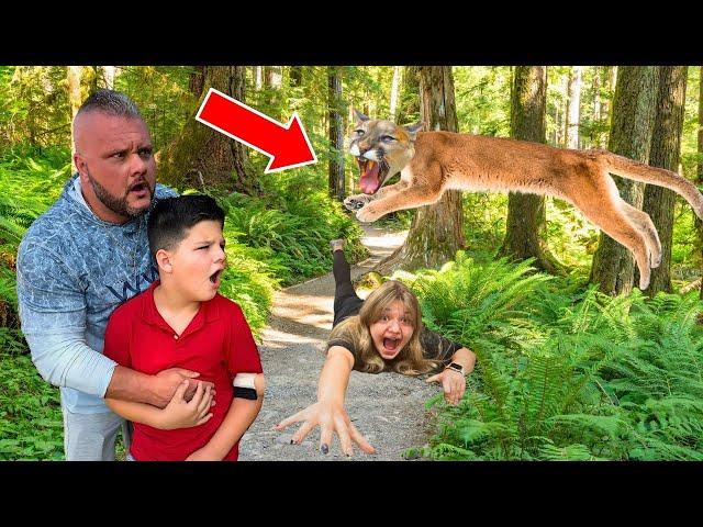 WE SURVIVED a VICIOUS MOUNTAIN LION in the WOODS!