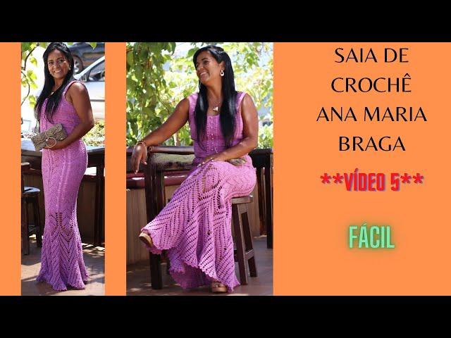 SAIA DE CROCHE ANA MARIA BRAGA VIDEO 5 #ARACELLYCOSTAATELIECROCHE #SAIALONGA #500SUBS