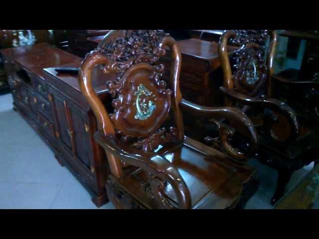 Đồ gỗ La Xuyên.Bàn ghế Thái Phượng,loại 4 ghế.
