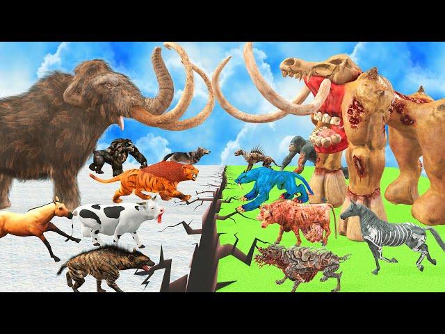 Prehistoric Animals Epic Battle Skinwalker Animals x Real Life Mammal Animal Revolt Battle Simulator