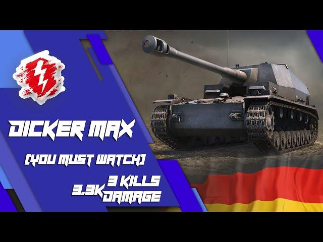 Dicker Max • 3359 Damage • 3 Frags • Quick Mastery #1 • Wot Blitz •
