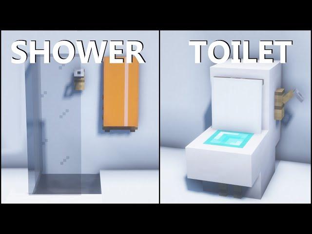 Minecraft: 30+ Bathroom Builds Hacks! [easy]