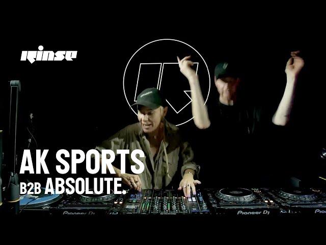 AK Sports goes b2b with Mixmag cover artist ABSOLUTE. High energy throughout | June 23 | Rinse FM