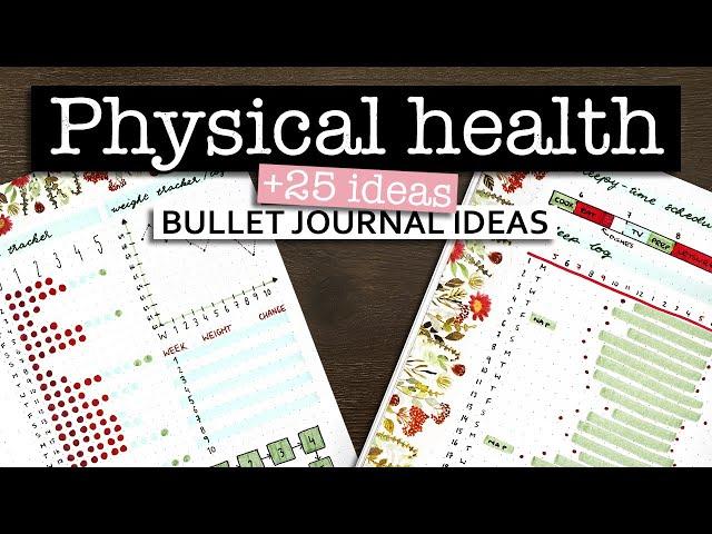 Physical Health Bullet Journal Ideas  Fitness and health bullet journal layouts