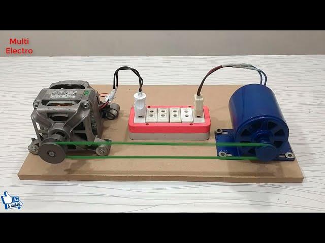 How To Make 220V Free Energy System With Two  In One Motor And 220V Generator