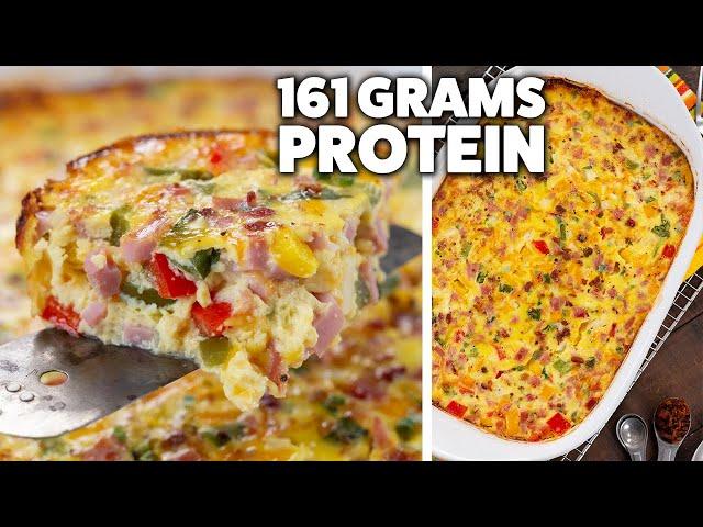 Easy & Healthy Breakfast Casserole | High Protein Meal Prep