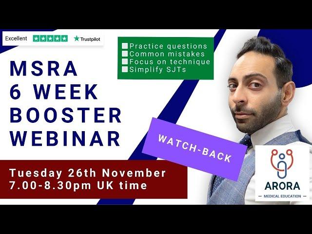 MSRA Webinar Watch-back | Arora Medical Education | Recorded Nov'24