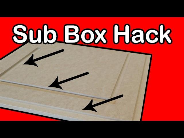 This Hack makes subwoofer boxes easy.