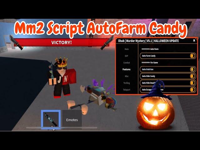  Murder Mystery 2 Best Halloween Update Script | AutoFarm Candies and Coins | Auto Win Auto shoot