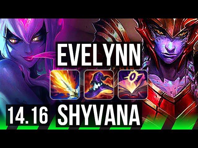 EVELYNN vs SHYVANA (JGL) | 16/2/5, Legendary, 800+ games | NA Master | 14.16