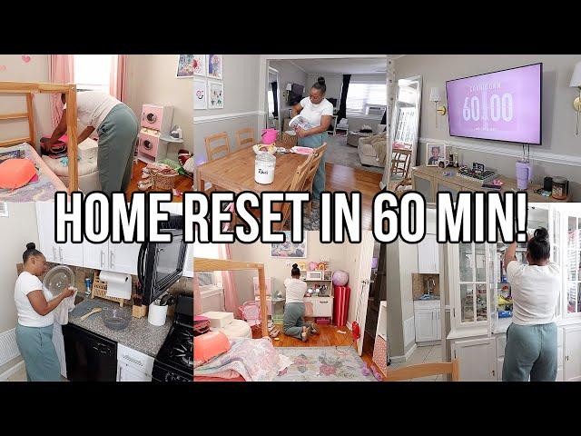 RESET IN 60 MINS! POWER HOUR CLEAN WITH ME, SPEED CLEANING MOTIVATION, ULTIMATE BUSY MOM SPEED CLEAN