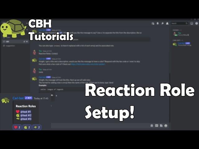 Carl-bot Reaction Role Setup