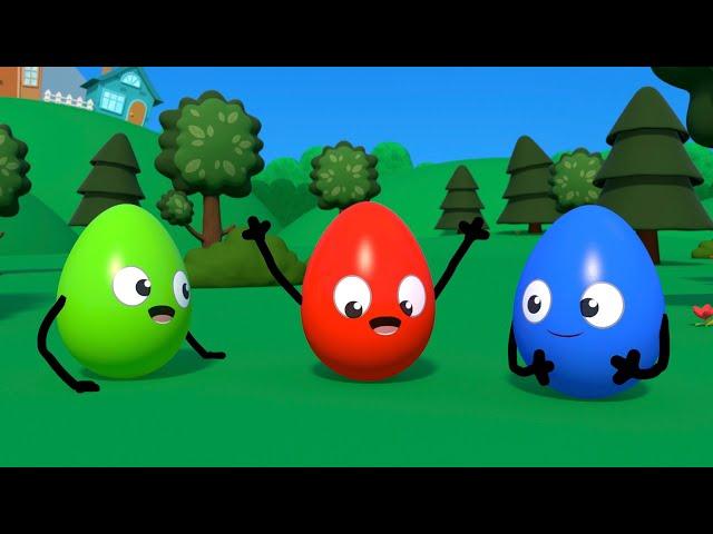 Colored Eggs crashed Kote Kitty's Car - Kote Kitty Eggs cartoon for Kids