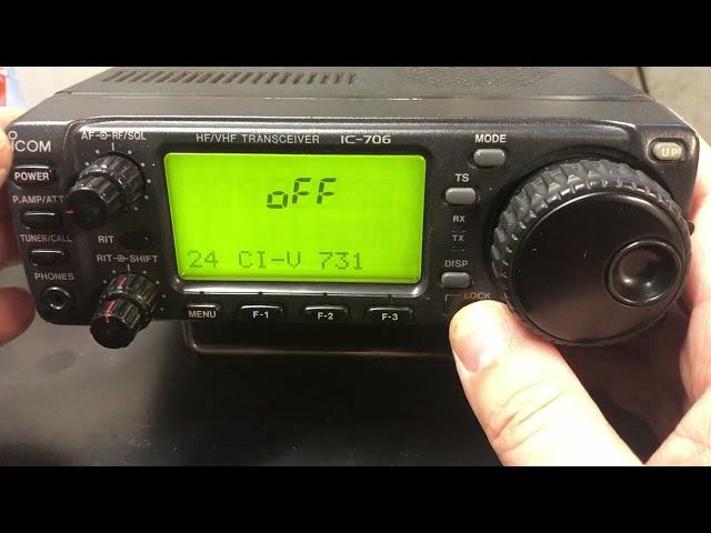 ICOM 706 CI V Setup for FT8