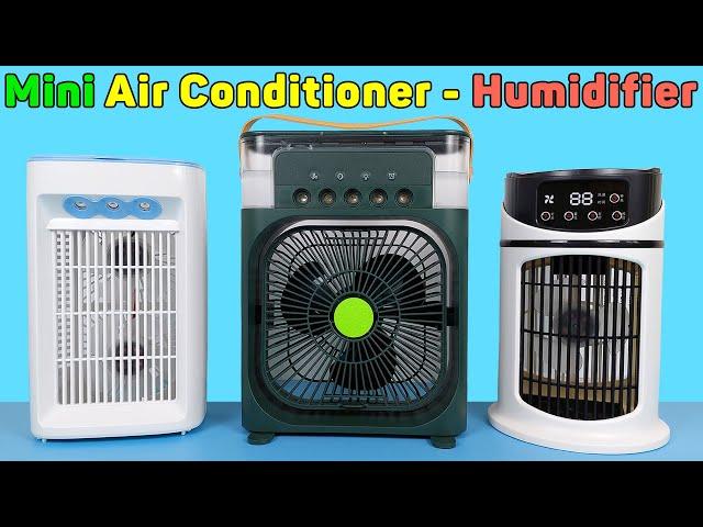 Mini Air Conditioner Fan - Cheap Air Cooler Fan USB, Spray Humidifier Water | Unboxing & Review