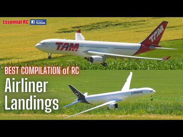 BEST COMPILATION of RC AIRLINER LANDINGS