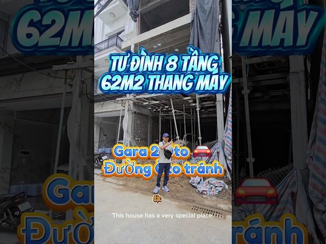 Nhà mới 8 tầng Tư Đình, Long Biên 62m2 Gara 2 oto, đường 6m vỉa hè, thang máy cạnh cầu Trần Hưng Đạo