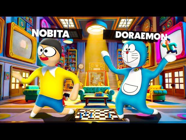 DORAEMON And NOBITA Did Hide & Seek In Big ROOM In HFF !!! 