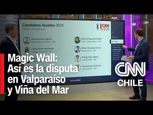 La batalla electoral en Valparaíso y Viña del Mar | Magic Wall de CNN Chile y Unholster