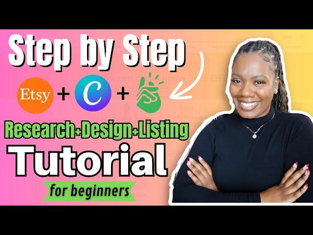 2025 Complete Etsy Print On Demand, Canva & Printify tutorial for beginners | Step by Step process