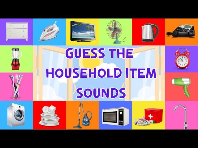 Guess The Household Item Sounds For Kids | 4K