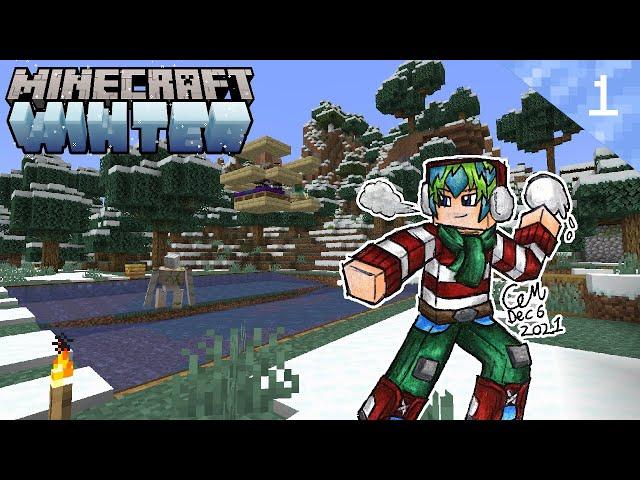 [Minecraft WINTER!] Episode 1 - Freezing Cold Iron Farm!