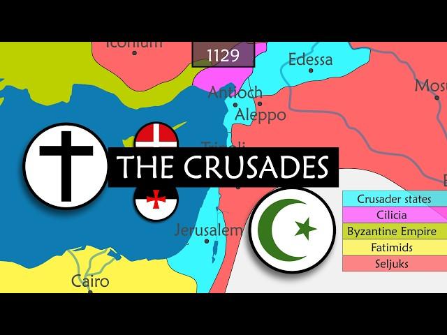 The History of the Crusades - Summary on a map