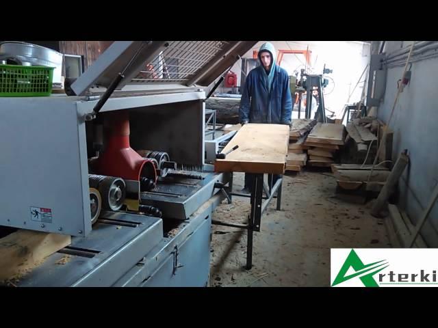 Arterki Multisaw - Sawmill line working in Romania lumber-mill