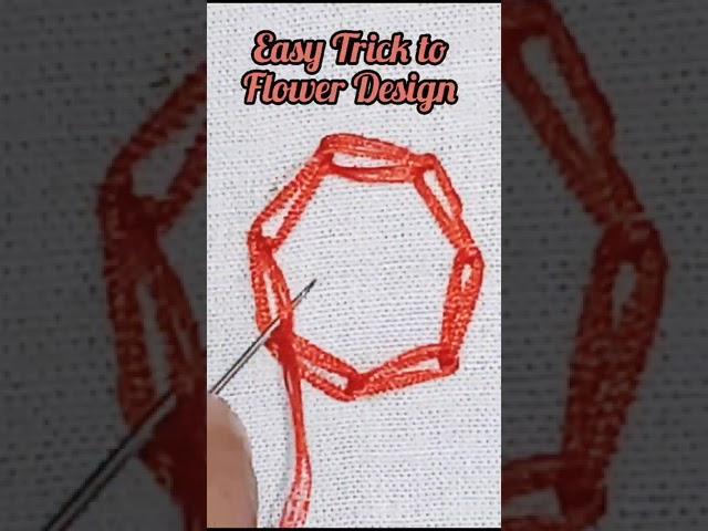 Hand Embroidery Amazing Trick | Easy Flower Embroidery Trick  @threadsNpatterns #shortsvideo #yt