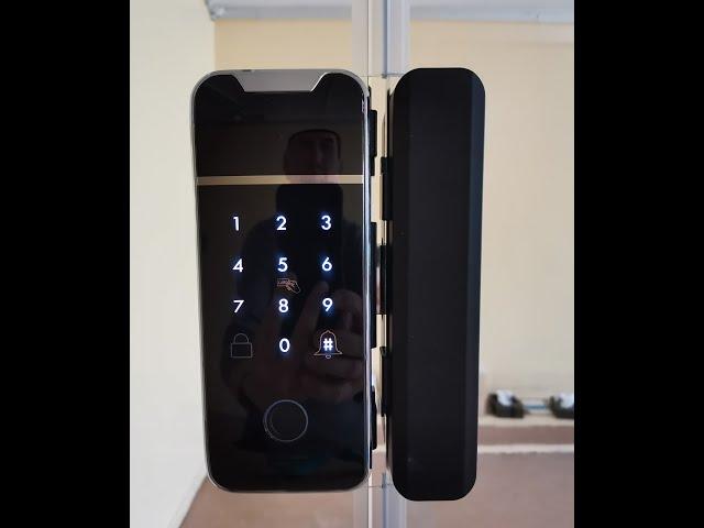 Электронный замок на стеклянные двери с приложением TTLock и отпечатком пальца