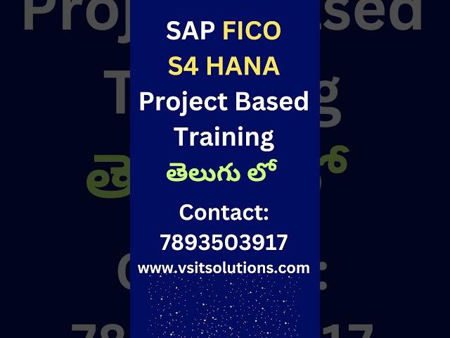SAP S 4HANA Finance Training | SAP FICO S 4HANA Training | SAP FICO Training in Telugu | by Veera BS