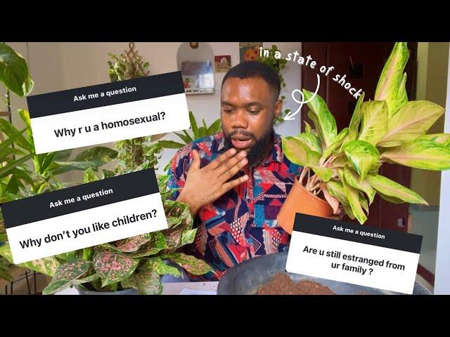 Am I a homosexual ?? Answering all your nosy questions while repotting my plants !