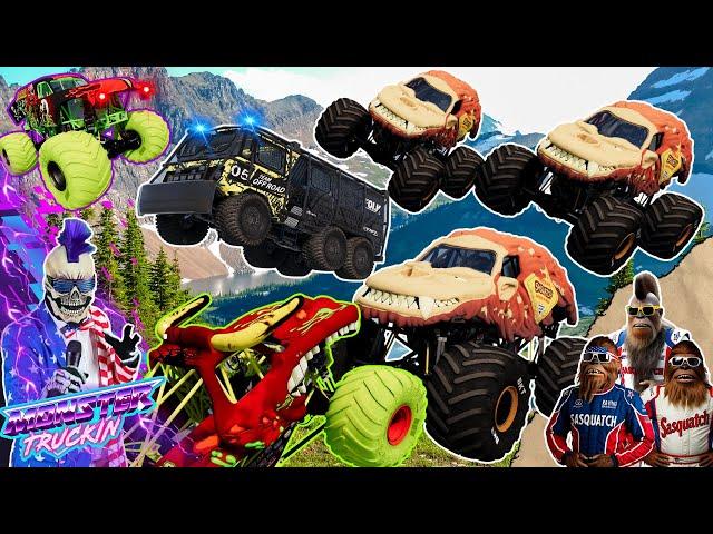 Monster Jam INSANE Racing, Freestyle and High Speed Jumps #85 | BeamNG Drive | Grave Digger