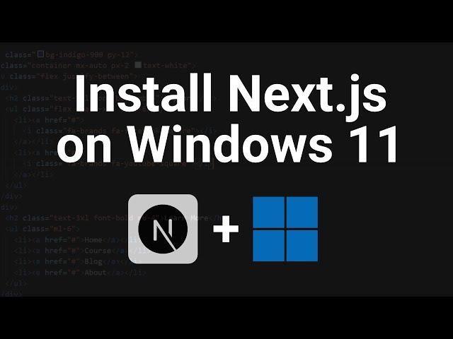 How to install Next.js on Window 11 For