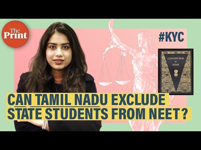 Can Tamil Nadu exclude state students from NEET?