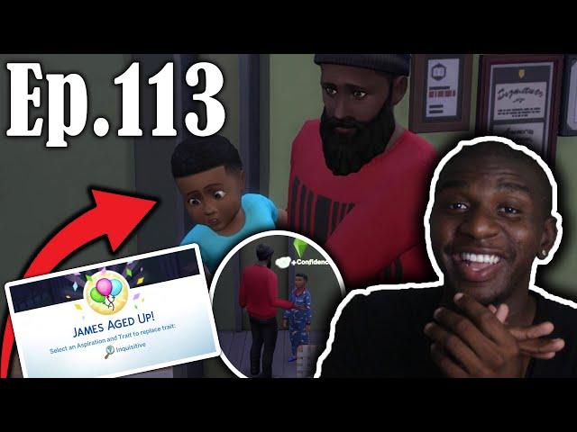 Baby James FINALLY Ages Up!  | Sims 4 Let's Play Episode 113