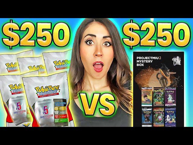 I Risked $500 on Pokemon Mystery Boxes! | PokeRev Mystery Packs VS Project Miu 2 Packs Opening