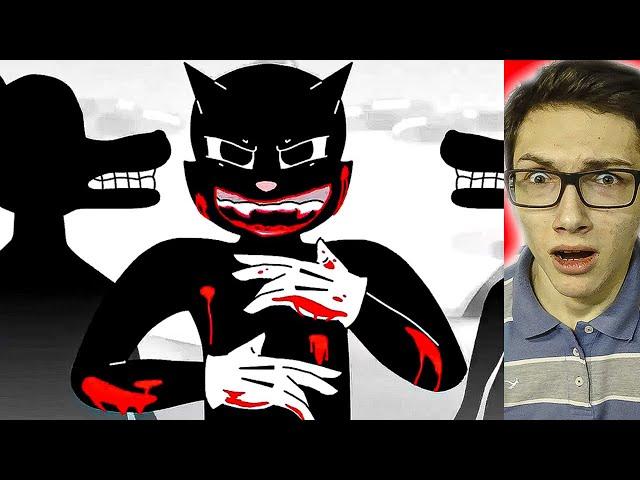 ЖУТКИЙ МУЛЬТИК МУЛЬТЯШНЫЙ КОТ! Cartoon Cat vs SCP 096! Картун Кэт мультик! Мультяшный кот анимация!