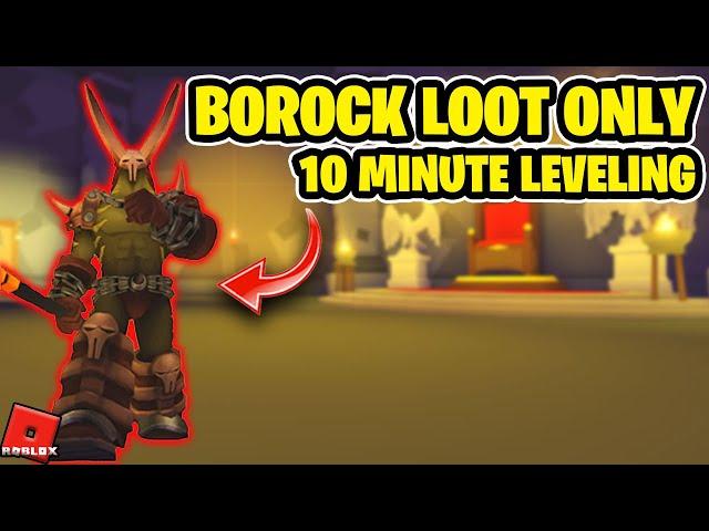 CHALLENGE! Borock Loot Only | Highest Level in 10 Minutes | Giant Simulator