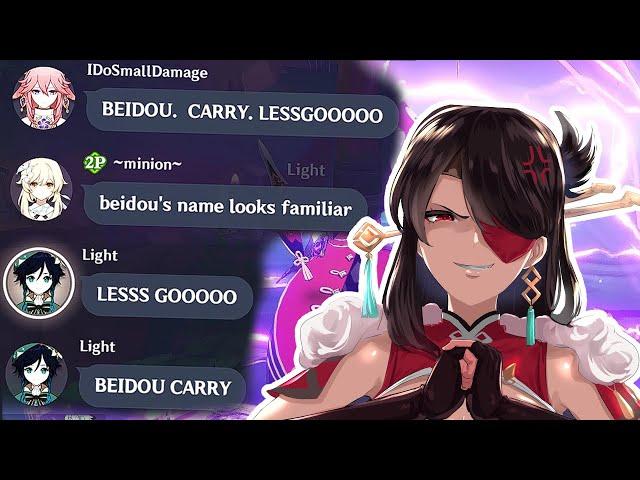 BEIDOU CARRY IN CO-OP | RAIDEN SHOGUN BOSS