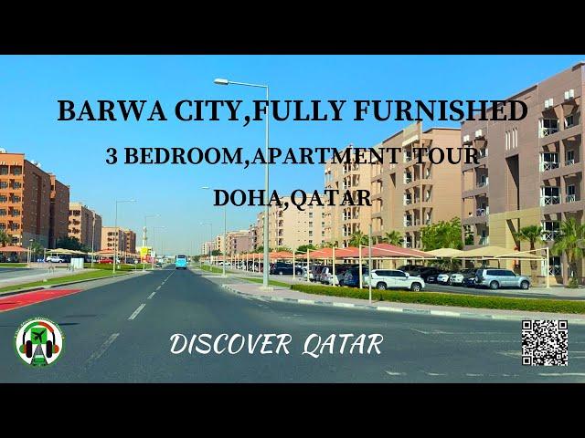 BARWA CITY // FULLY FURNISHED // 3 BEDROOM APARTMENT TOUR // DOHA // QATAR.