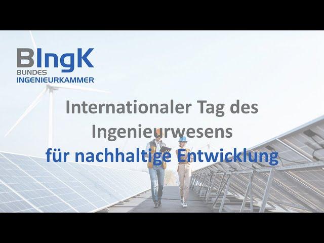 Internationaler Tag des Ingenieurwesens für  nachhaltige Entwicklung