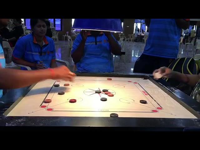 RASHMI KUMARI (Women World Champion) vs World Champion K. SRINIVAS SUPERB Carrom BLACK SLAM