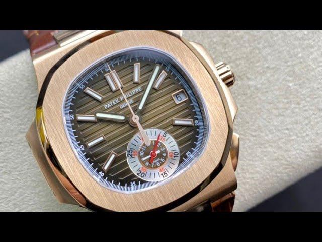 Мужские позолоченные часы Patek Philippe Nautilus