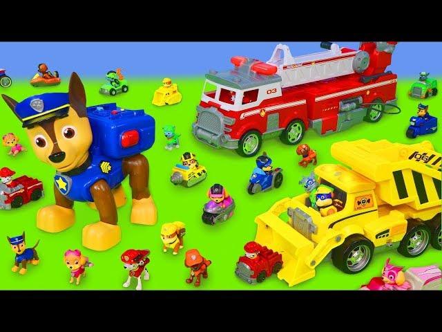 Paw Patrol Unboxing: Fire Truck, Mighty Pups Chase, Ryder & Fireman Marshall Toys for Kids