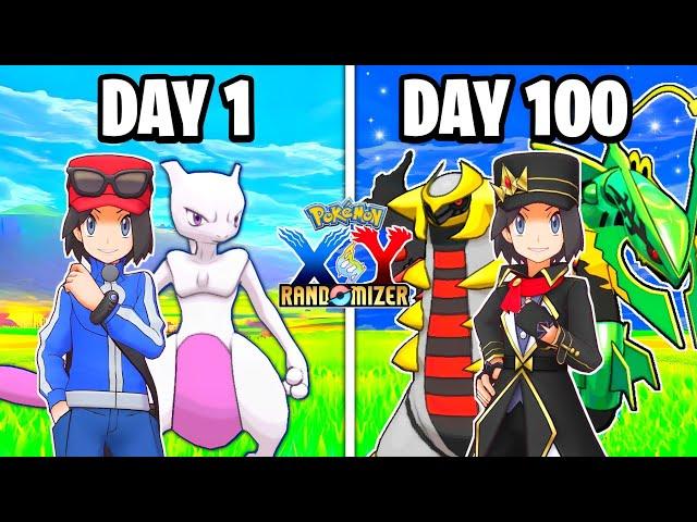 I Spent 100 Days in Pokemon XY Randomizer [ FULL POKEMON MOVIE ]