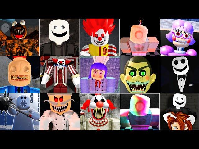 Roblox All Scary Obby Games Only Main Character / Enemies Jumpscares Battle